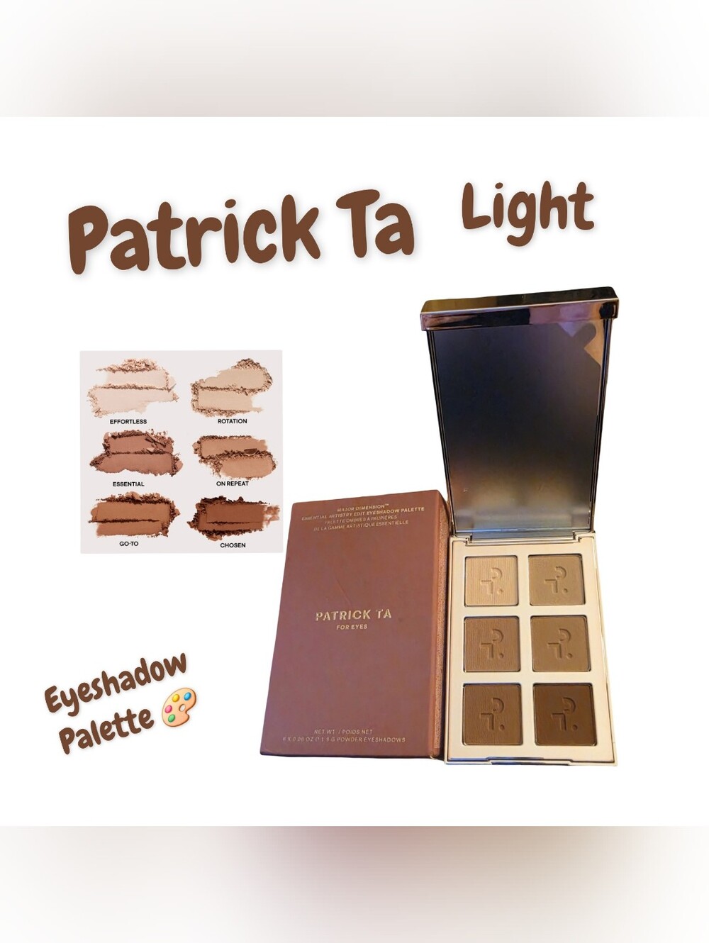 PATRICK TA Major Dimension Essential Artistry Edit Eyeshadow Palette-Light Clair